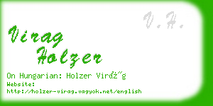 virag holzer business card